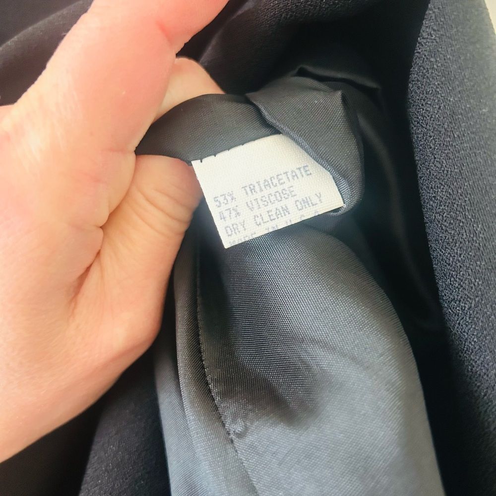 Carolina Herrera Vintage Black Cocktail Short Sleeved Sheath Dress Size 6 - Picture 6 of 7